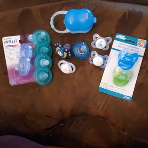 Pacifiers and case
